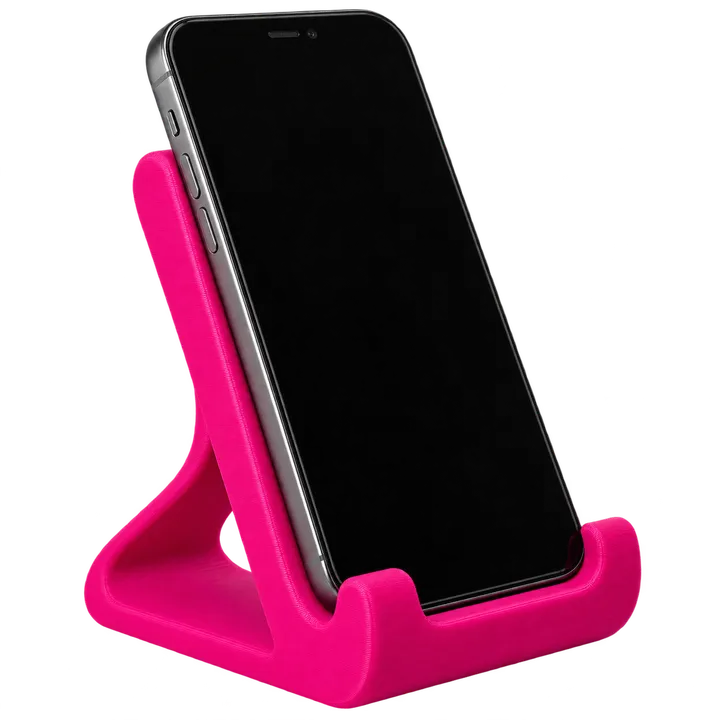 Suporte para celular em impressão 3D (imagem ilustrativa)